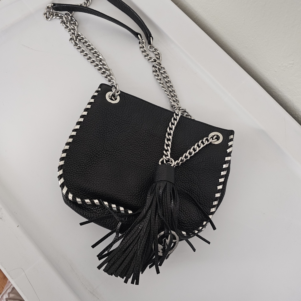 MICHAEL Michael Kors Black Crossbody Bag with Chain and Tassel